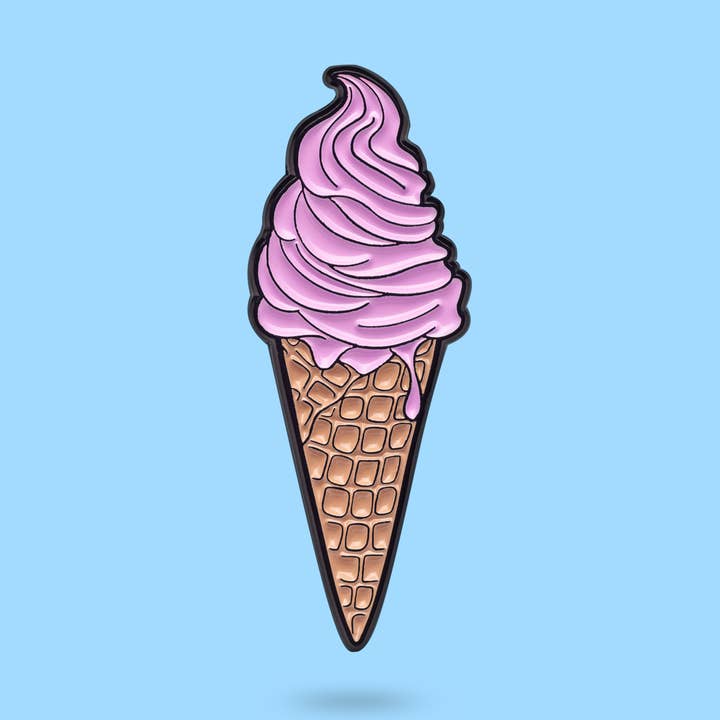 Broche glace - cornet de glace - dessert - broche émaillée - mignon pour la vente par Paw Generation