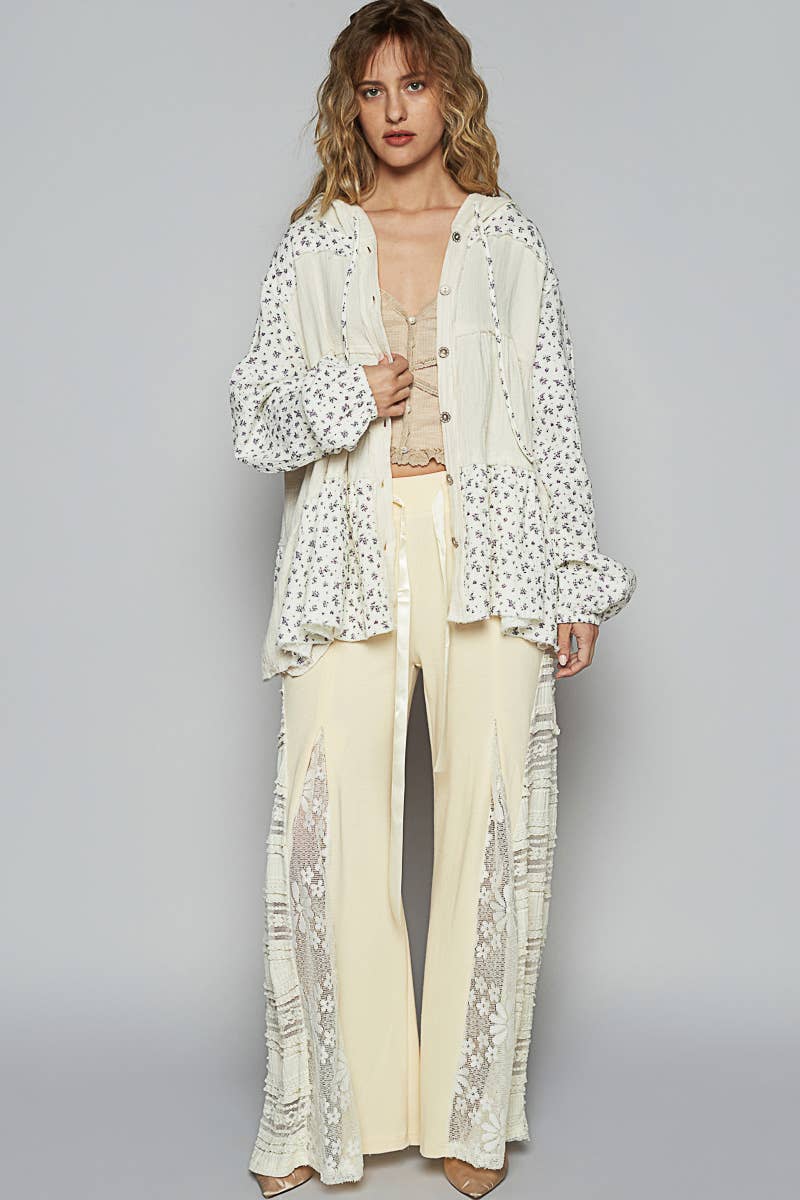 Pol Clothing - Wholesale Jacket - Women's - Balloon sleeve double gauze shirring detail jacket14