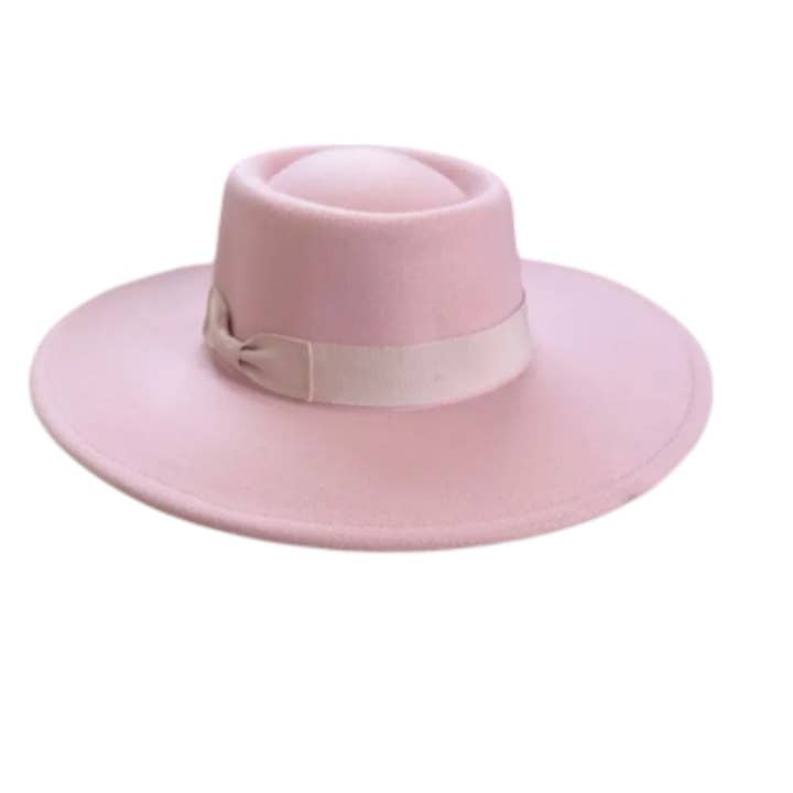 Portia Hat - Wholesale Boater Hat - Unisex - Vegan Felt Boater Hat with Ribbon – Chic & Timeless!5