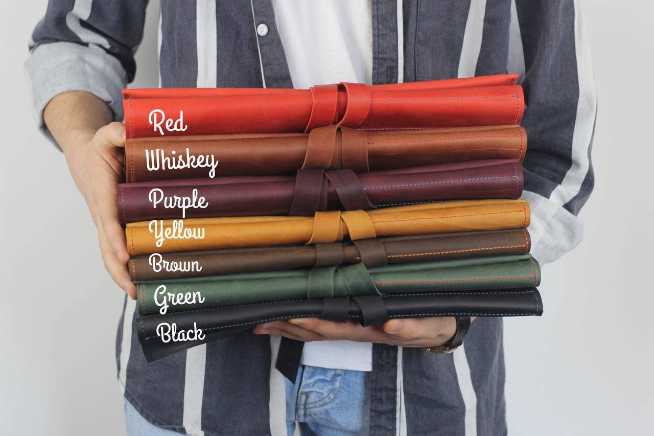 Pol Leather Studio – wholesale Pencil case/pouch – Paintbrush Roll Case Of Leather3