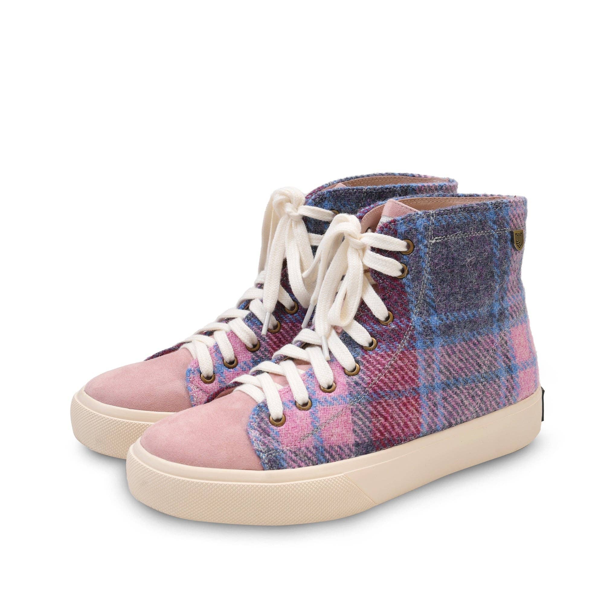 Islander - Vente Baskets tendance – femme - The Blair - Baskets hautes en Harris Tweed authentique16