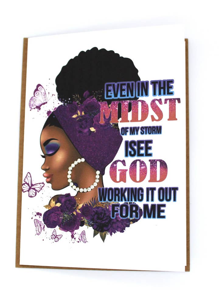 African American Encouragement Card, Handmade Black Woman Greeting Card, Black Women, Personalized Name for Her, Blank, Gift for Friend for wholesale by Simply Created
