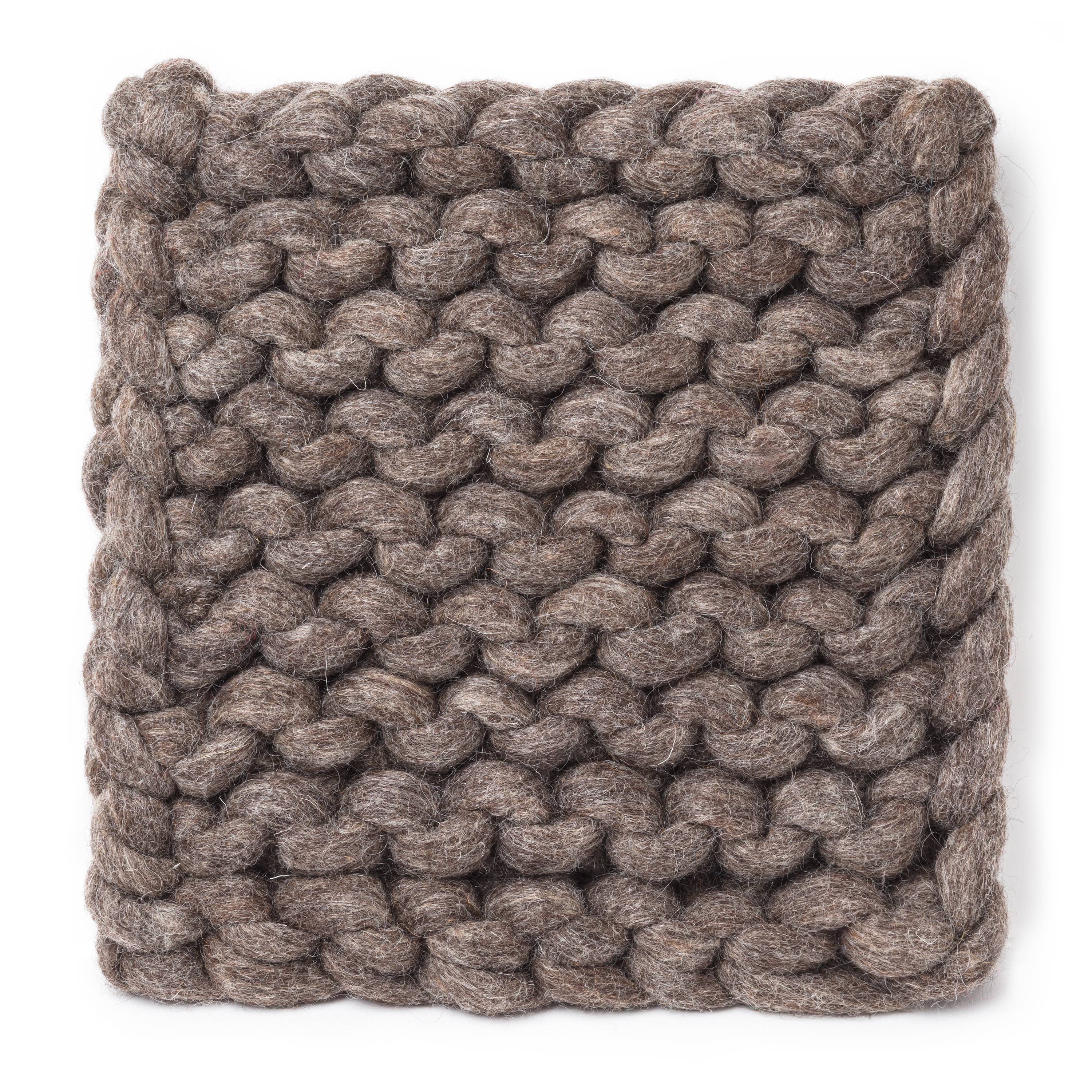 Abbott - Wholesale Trivet - Chunky Knitted Trivet-Taupe-8"Sq-30932