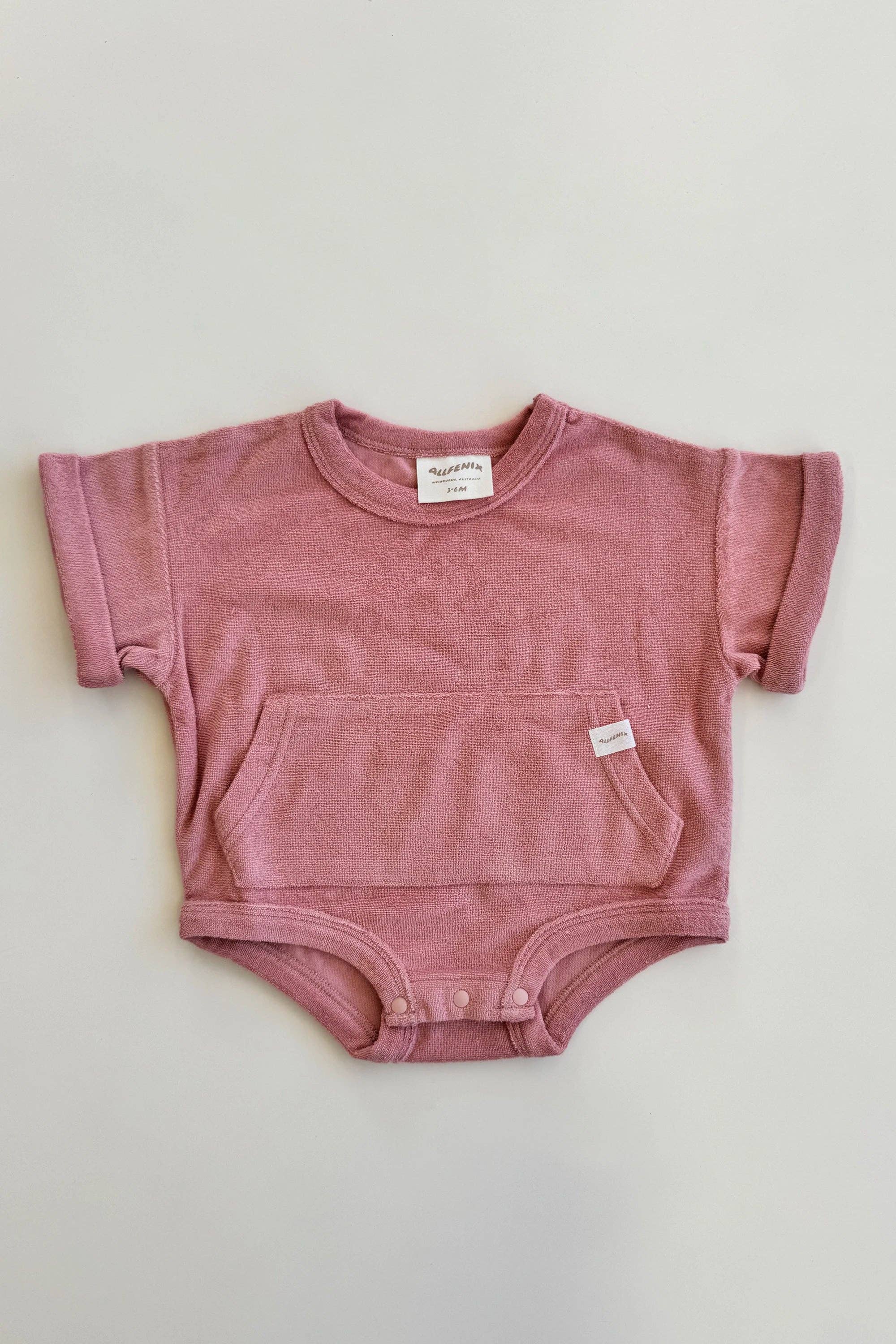 Rose Mini Terry Romper for wholesale on Faire7