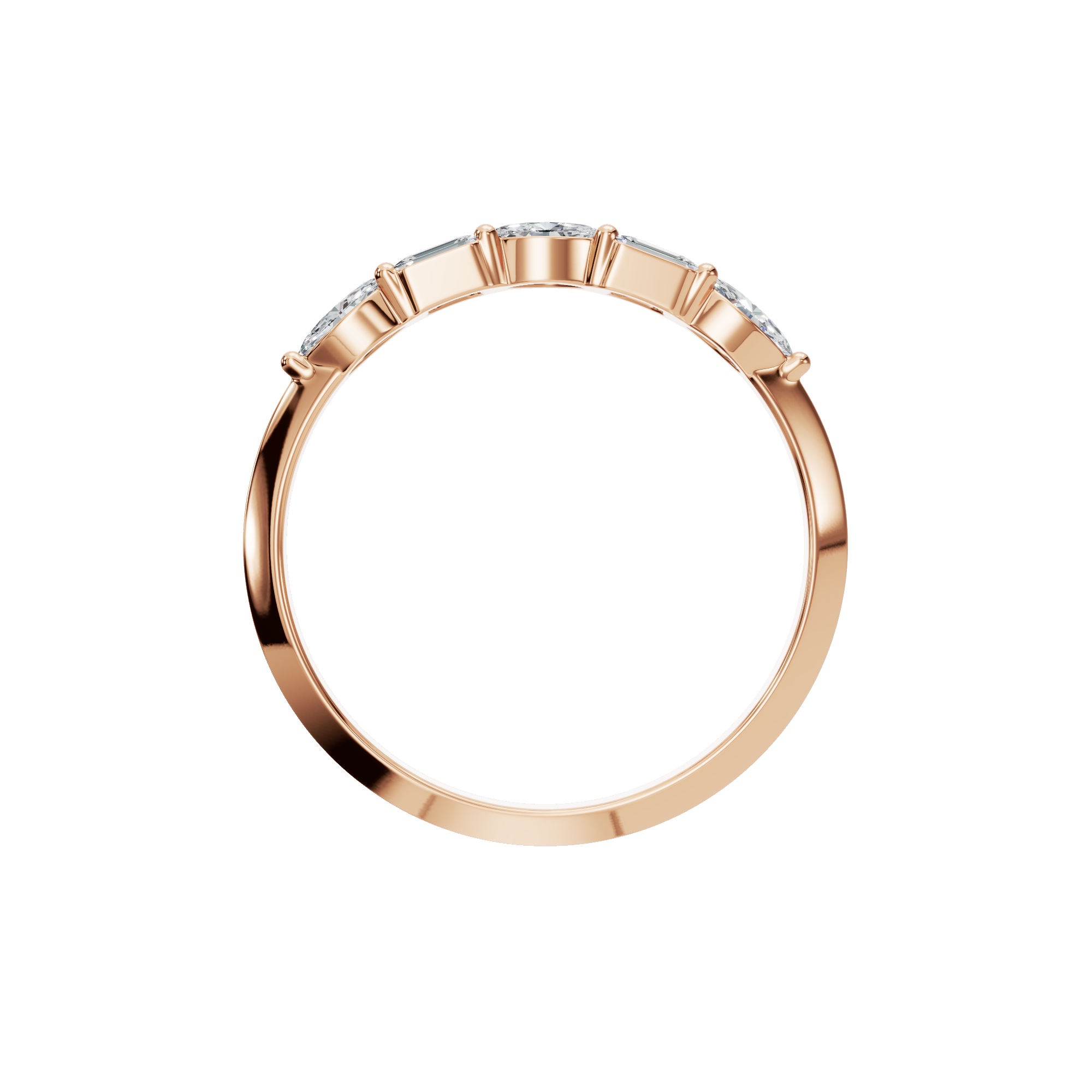 PureYou Jewelry - Vente Alliances/bagues de mariage - Bague Éternité en Or 14k avec Diamants, Bague Statement Unique11