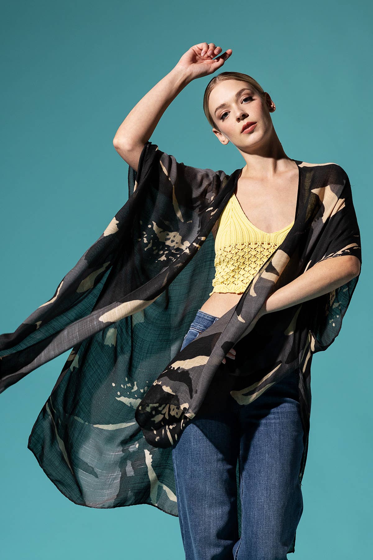 Urbanista - Vente Kimono – femme - Kimono long à imprimé floral ample29