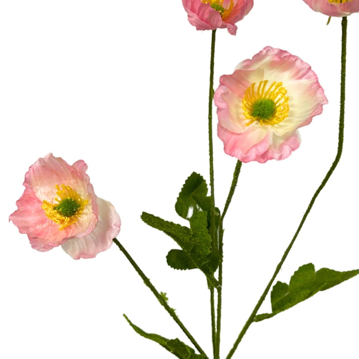 David Christopher's Collection - Wholesale Artificial Flowers - Flowering Fields Mini Poppy Spray - Pink - 23.5”1