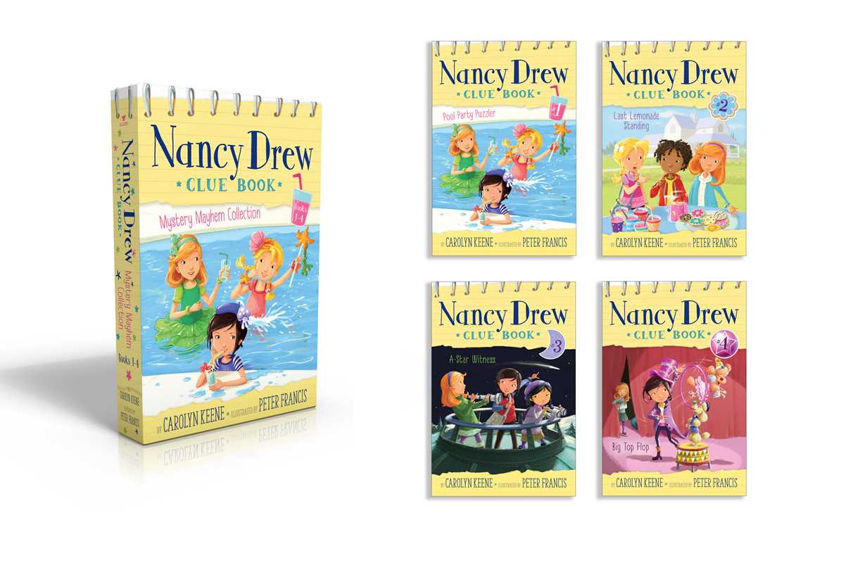 Simon & Schuster - Wholesale Early Reader Book (6-8) - Nancy Drew Clue Book Mystery Mayhem Collection Books 1-4 (Boxed Set) by Carolyn   Keene1