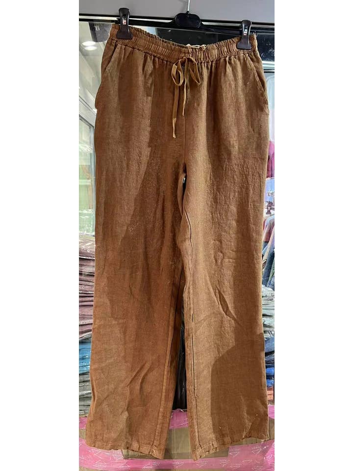 LÉA & LUC - Wholesale Pants - Women's - 100% linen trousers REF. 3013214