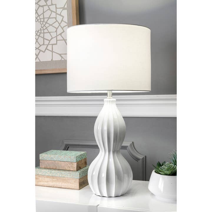 Cream Cary 30" Ceramic Table Lamp for wholesale on Faire