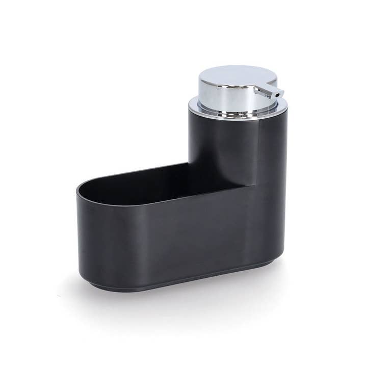 Soap dispenser set, 3-piece, plastic, black for wholesale on Faire2