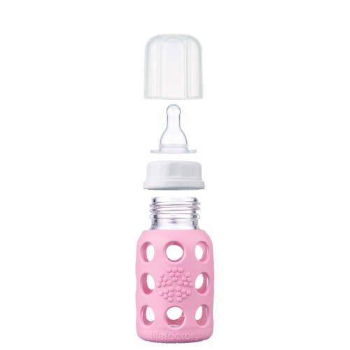 Lifefactory - Wholesale Baby Bottle - 4oz Glass Baby Bottle - Stage 1 Nipple, Stopper, and Cap11