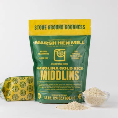 Marsh Hen Mill - Wholesale Rice - Carolina Gold Rice Middlins 1.5 lb (12 Pack Case)