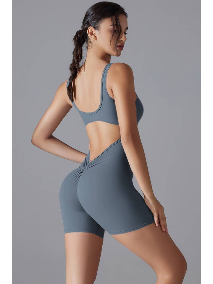 Color 5 - Wholesale Romper - Women's - Premium scrunch butt active wear work out yoga romper 1