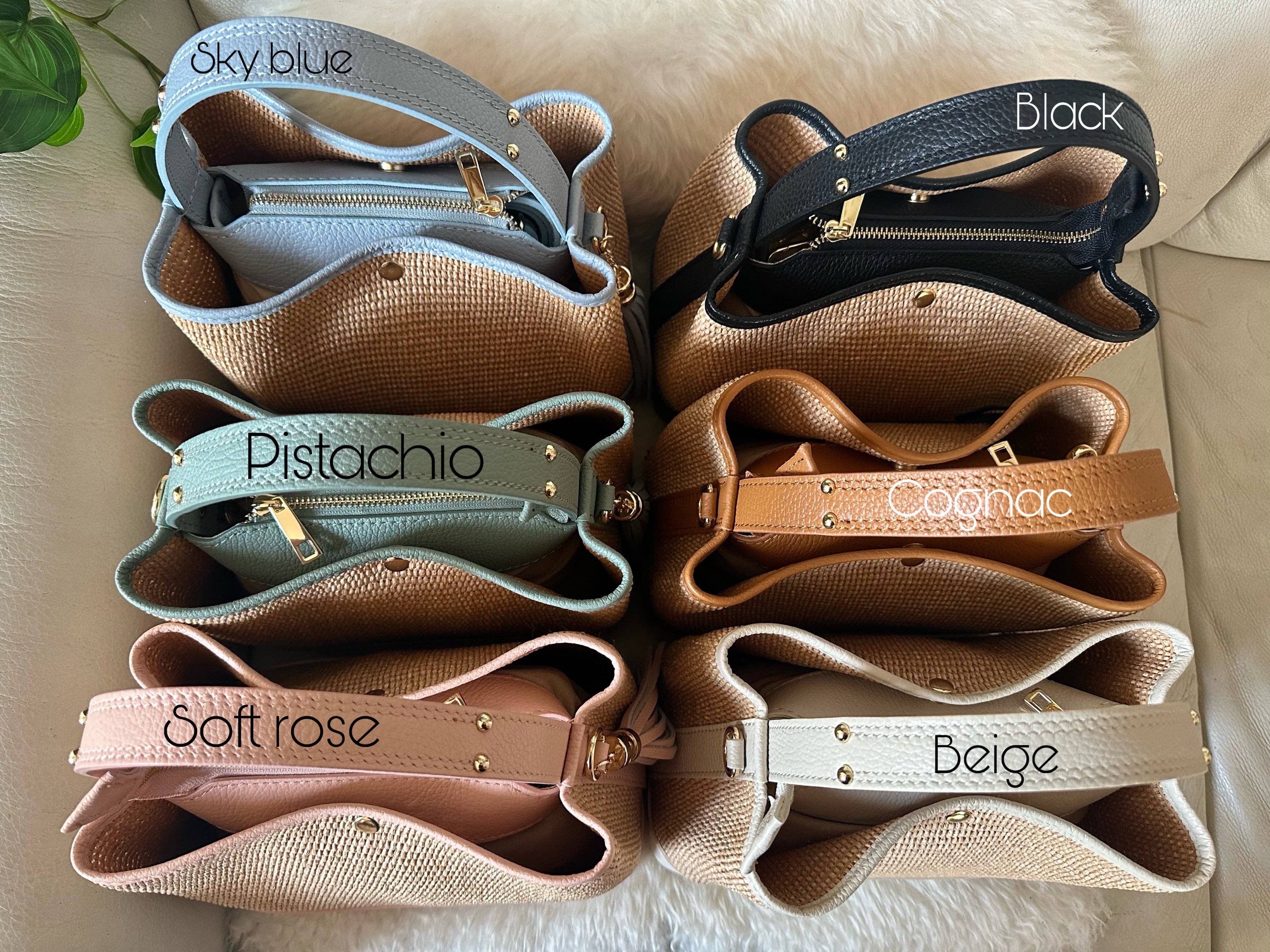 Zhade - Wholesale Top Handle Bag - Women's - LOLA - raffia bucket19