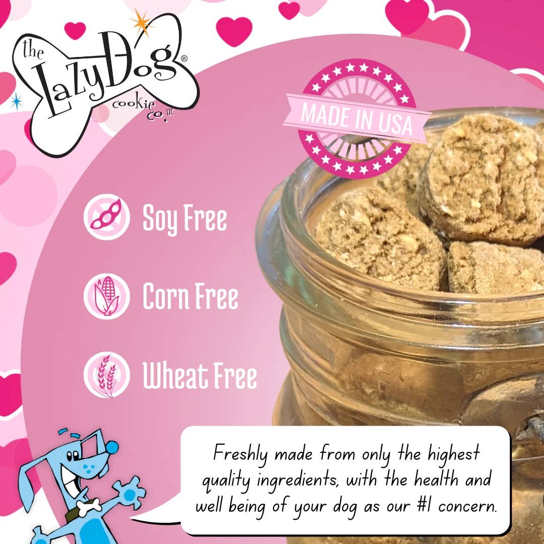 Pet Palette Distribution - Wholesale Pet Treats - Dog - Lazy Dog Mutt Mallows Strawberry Smoochies Dog Treat 5oz3