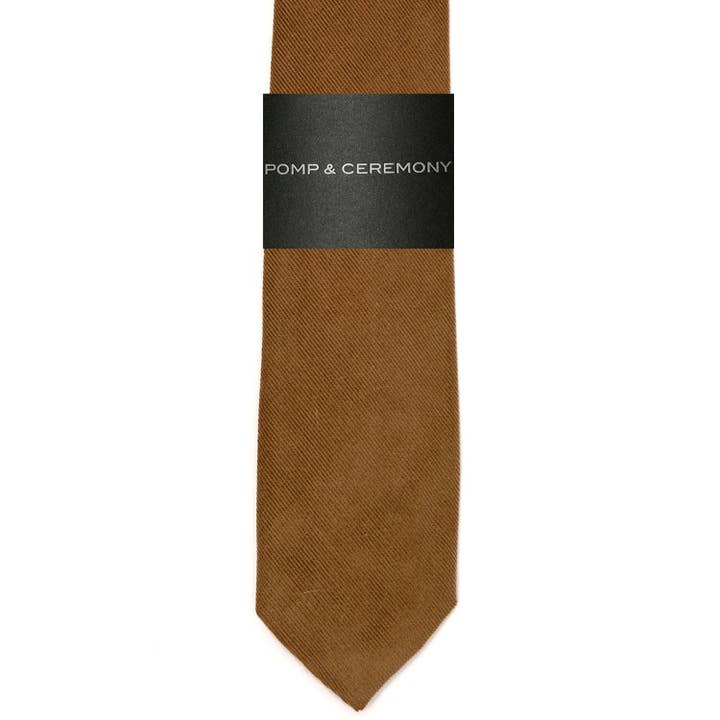 Baby Corduroy Tie - Tobacco for wholesale by Pomp & Ceremony