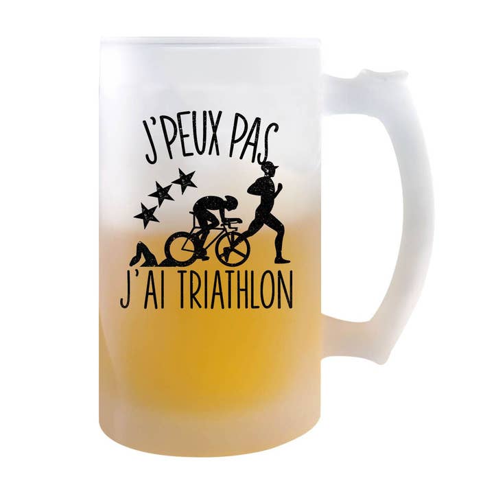 Planetee - Wholesale Beer Glass/Mug - Triathlon beer mug I can't