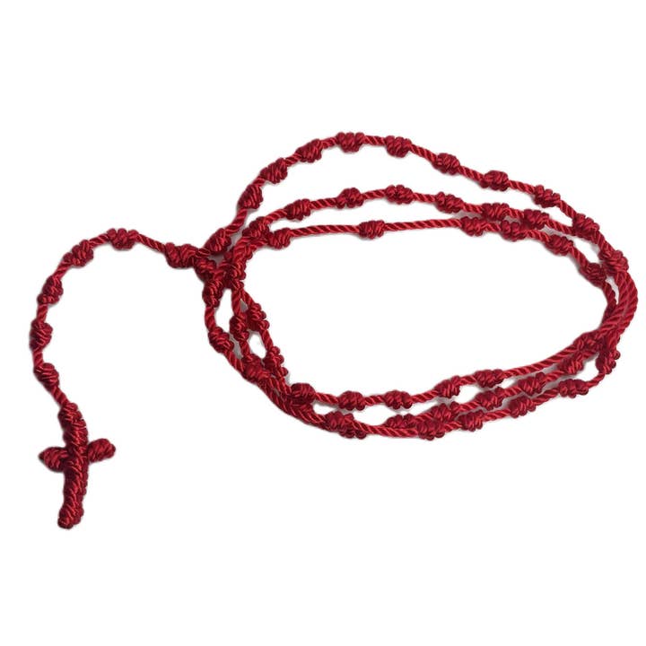Oremus Mercy – wholesale Bönehalsband – Radband - Rep RÖD 18"