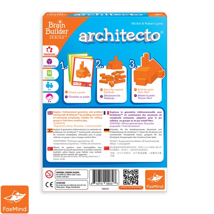 FoxMind - Wholesale Brain Game - Kids - Architecto Brain Builder Series Stacking Game3