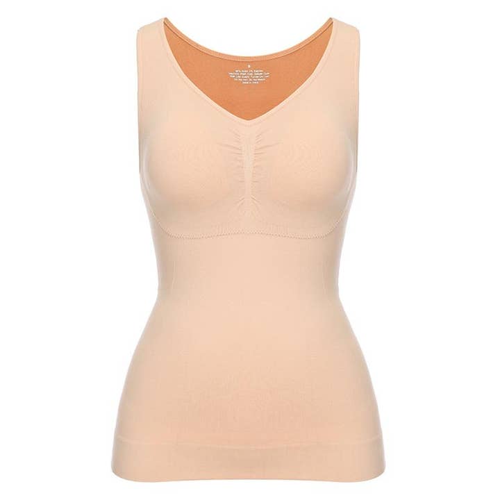 Camisole Sleeveless Wide Strap Top With Built-In Padded Bra for wholesale by The Lounge Edit