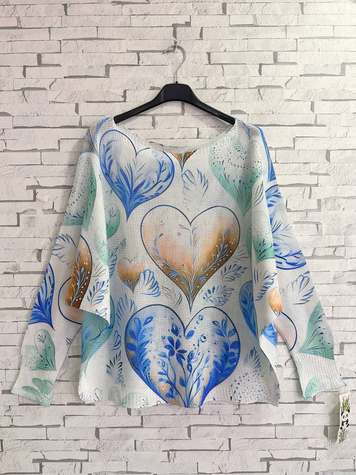 29F12H57-372-Printed knit sweater for wholesale by ZAFA PARIS