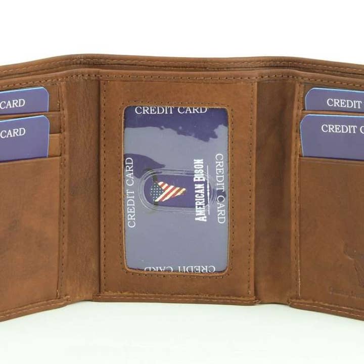 Leather Impressions Inc - Wholesale Wallet - Men's - American Bison Tall Trifold Wallet23