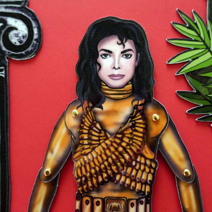 THE PAPER IDOLL – Engroshandel Magnet – Poserbar køleskabsmagnet eller sæt Michael Jackson „Husk tiden“ | Celebrity Paper Doll |Mj | King Of Pop6