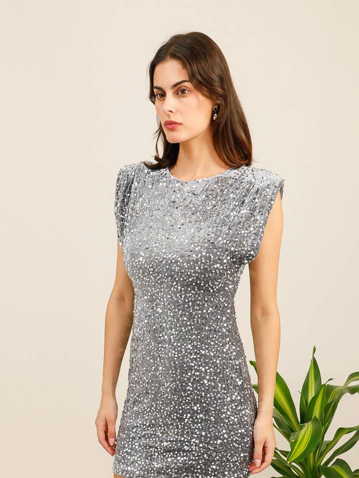 aikha - Wholesale Dress - Women's - Sequined dress (02-3574)9
