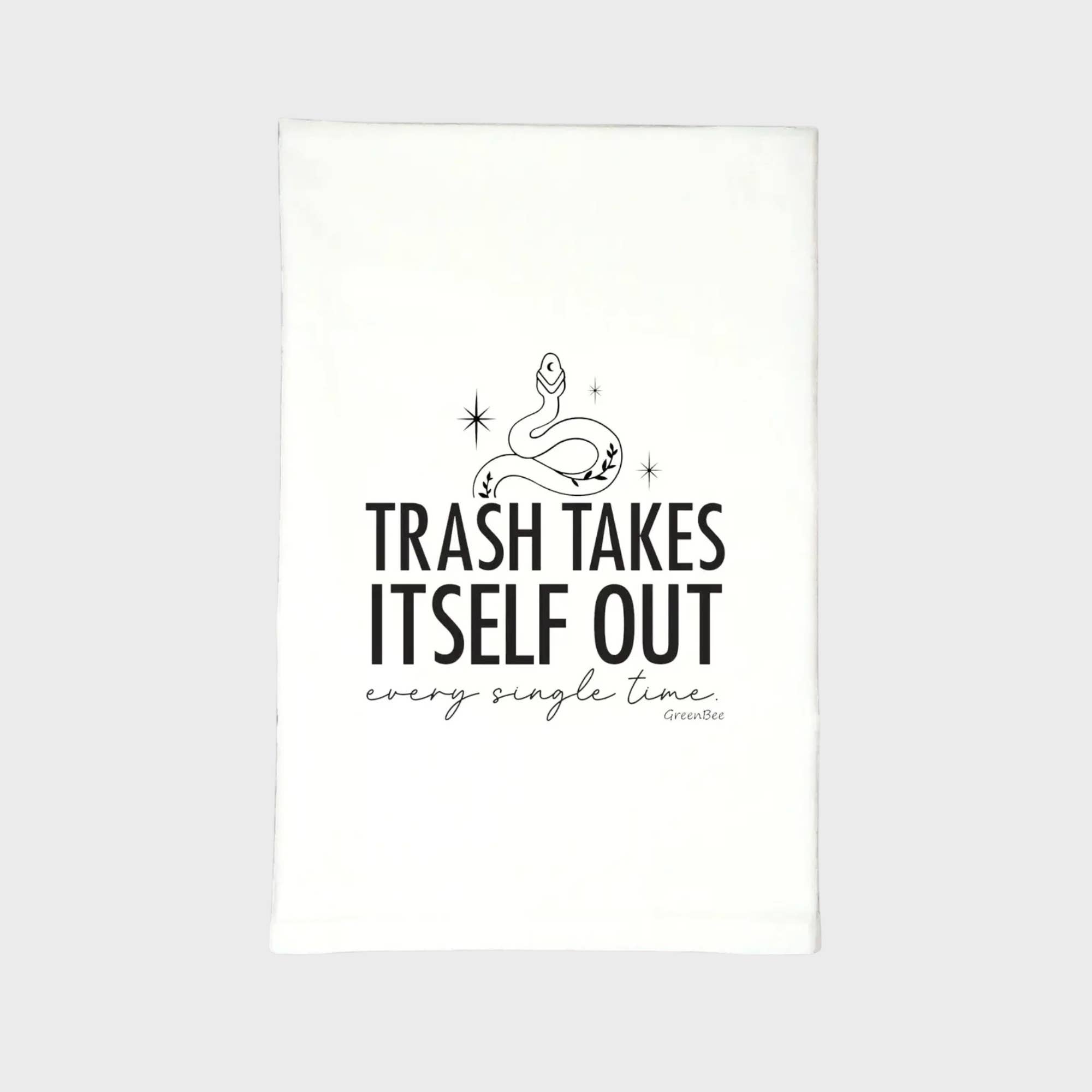 Green Bee Tea Towels - Wholesale Tea Towel - Trash Takes Itself Out Towel | Tea Towels | Swifties Towels