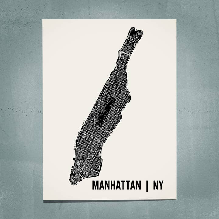 Mr City Printing - Wholesale Art Print - Manhattan Map Art