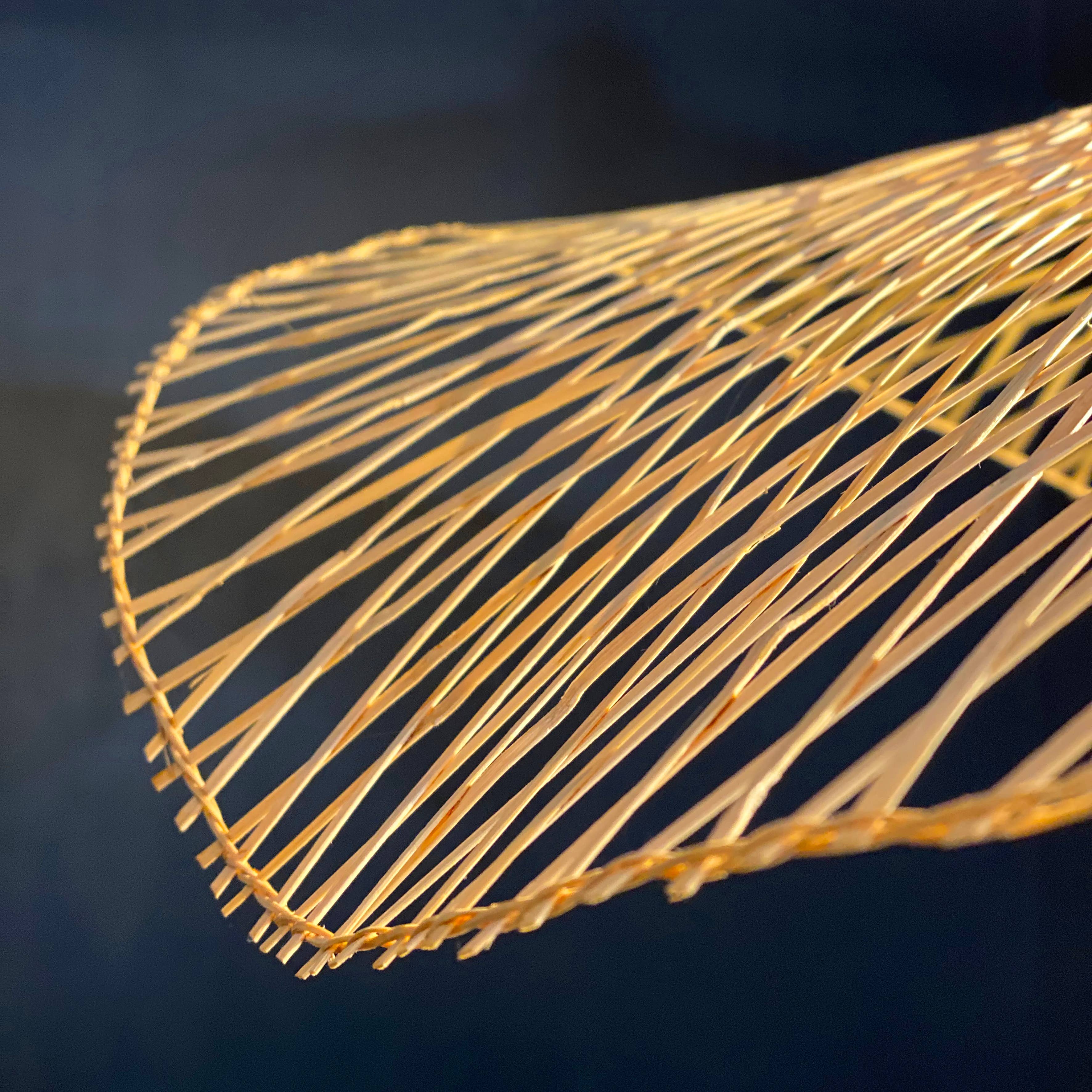 Now's Home – Candeeiro/lâmpada suspensa por atacado – Suspensão em bambu natural Diâm 75cm Caravelle2