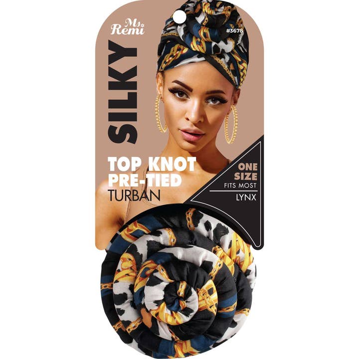 Annie International, Inc. - Wholesale Head Scarf - Women's - Ms. Remi Silky Top Knot Pre-Tied Turban Head Wrap3