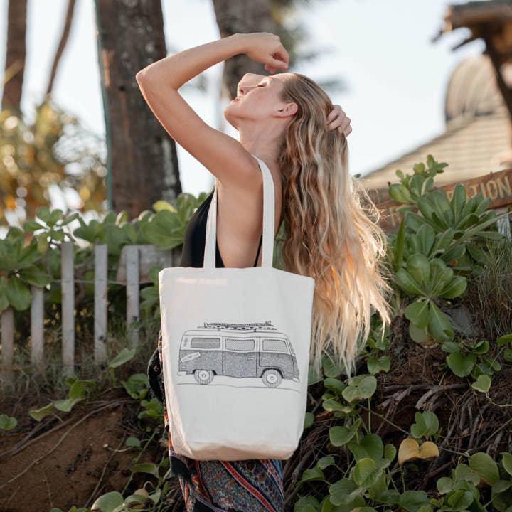 Surf VW Bus Tote Bag Organic Cotton Canvas Retro Design and other Purchase Wholesale vw bus. Free Returns & Net 60 Terms on Faire trending on Faire.