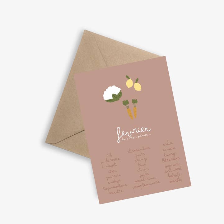 Fruit and Vegetable Seasonal Calendar (Seasonal Calendar) for wholesale by LE PAPIER GRAPHIQUE