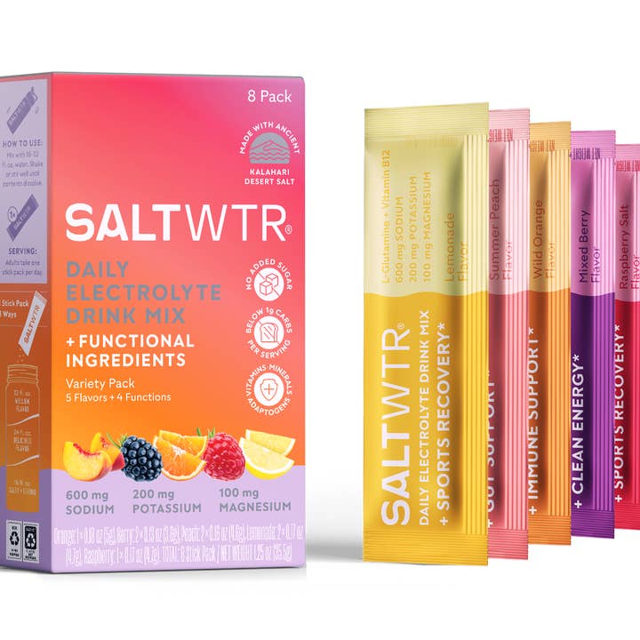 SaltWTR Functional Hydration Drink Mix - Variety 8 Pack for wholesale by SaltWTR
