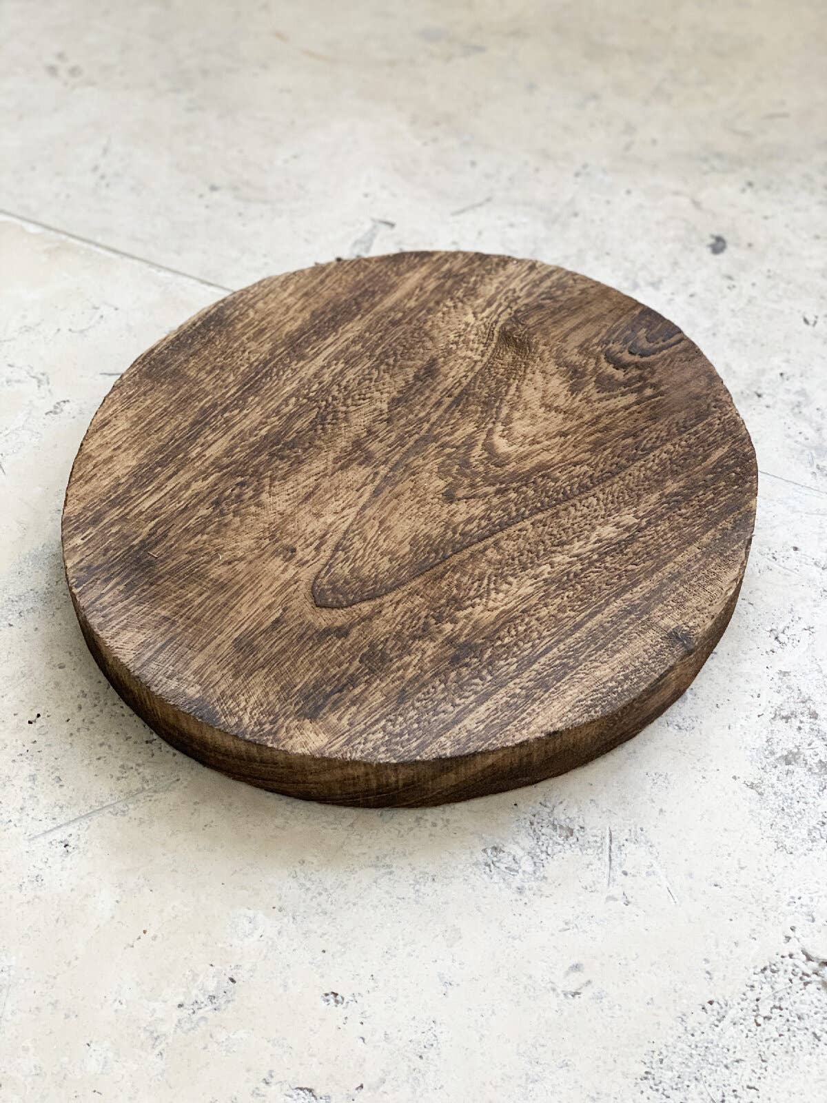 RACHA - Wholesale Decorative Tray - Round slice of Paulownia wood1