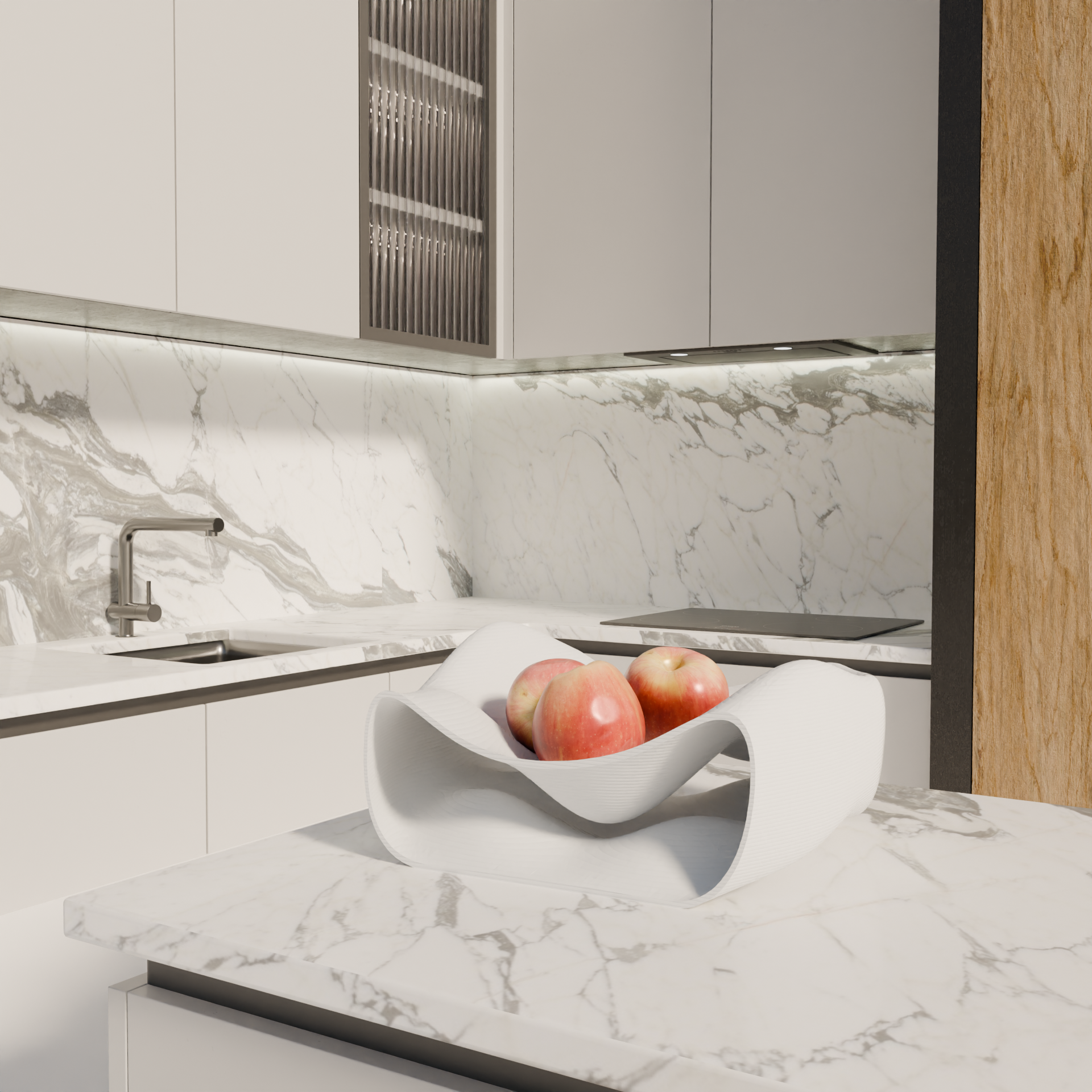 Fiastra Design - Venta al por mayor Cestas de frutas - Frutero de diseño moderno Fano edición blanca3