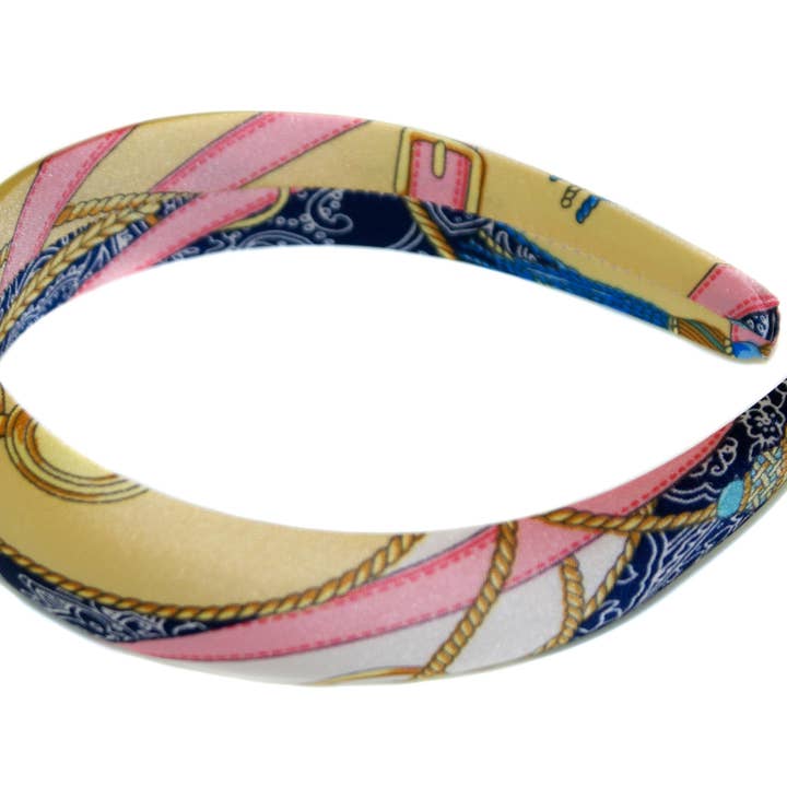 Prix De Diane Satin Padded Alice Band - HAB334 GOLD for wholesale by Hepburn & Co.