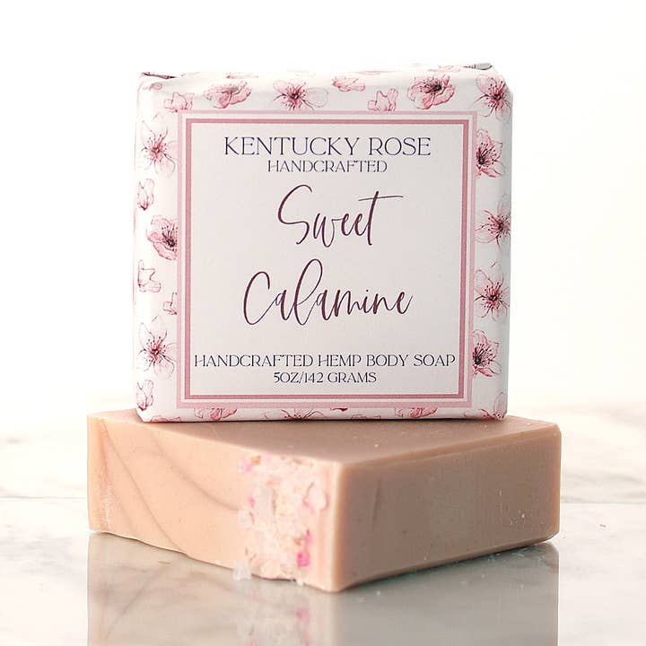 Sweet Calamine Hemp Body Soap for wholesale by Kentucky Rose Handcrafted