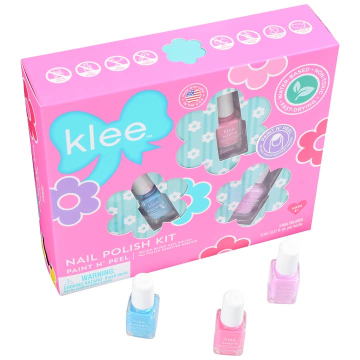 NOVO!! Pixie Love - Conjunto de Vernizes à Base de Água Klee Kids por atacado de Klee Naturals