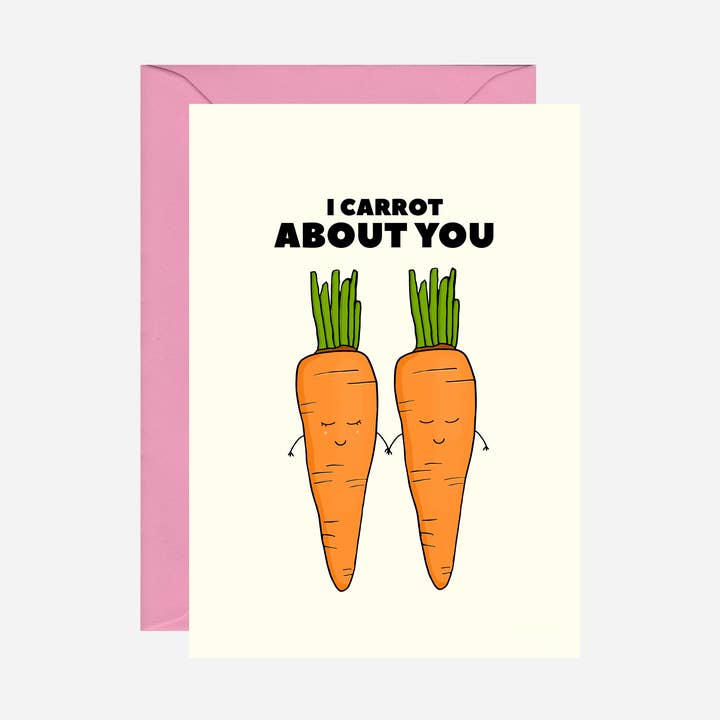 Carrot Love Card for wholesale by Pearl Ivy
