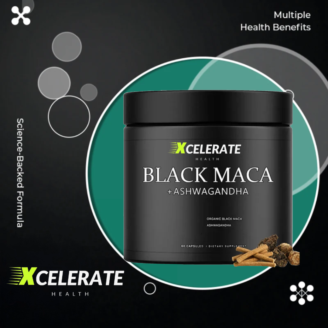 Xcelerate Health - Wholesale Oral Supplement/Vitamin - PowerBoost Black Maca, Ashwagandha Supplement for Focus3