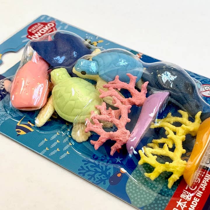 383161 Iwako Aquarium Eraser Card for wholesale by BCmini