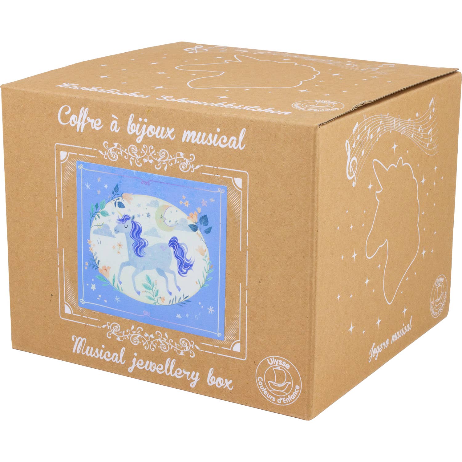 Ulysse Couleurs d'Enfance – wholesale Jewelry box/organiser – Kids – UNICORN MUSICAL CHEST WITH 2 DRAWERS6