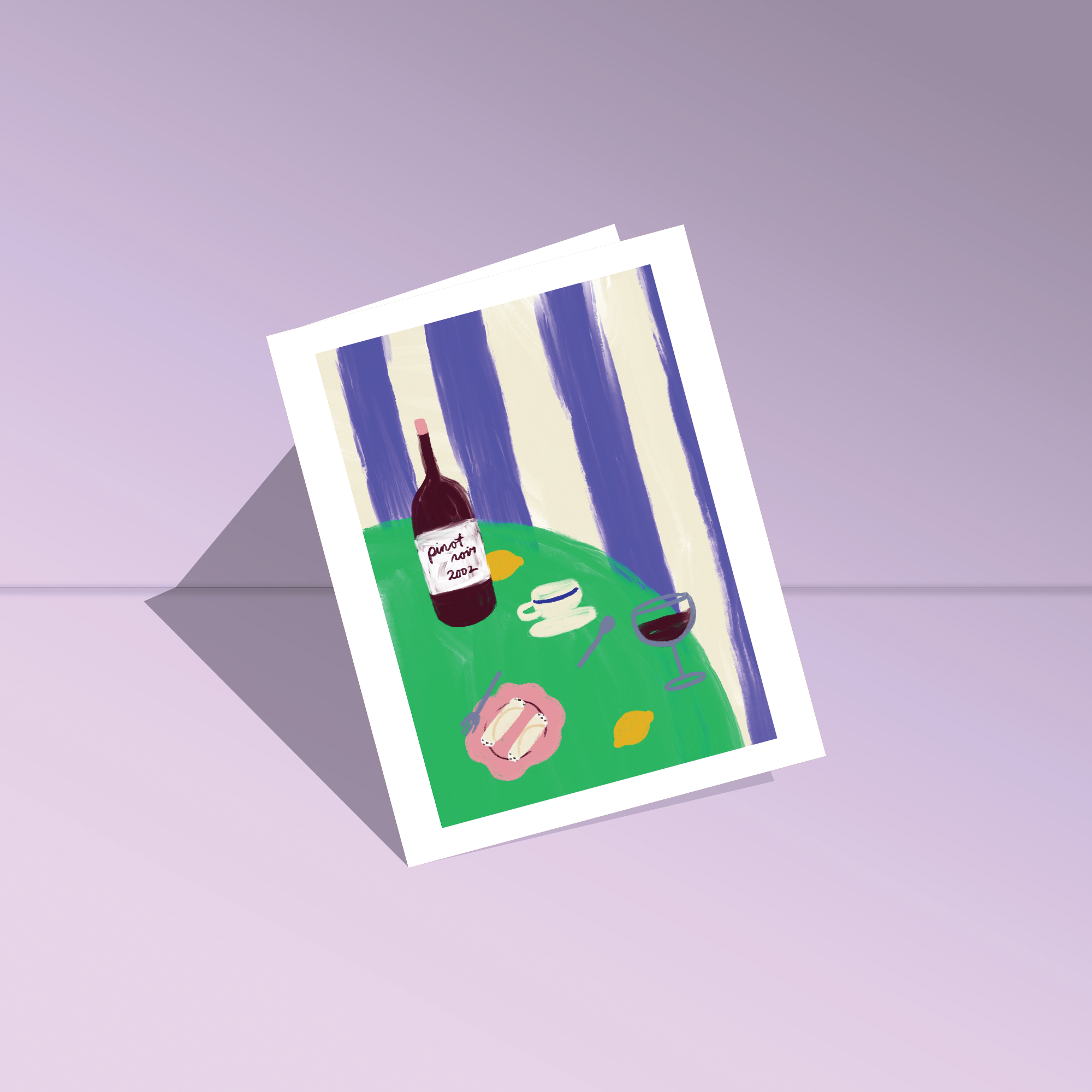 Allison Poplett - Wholesale Everyday Greeting Card - Pinot Noir Greeting Card2