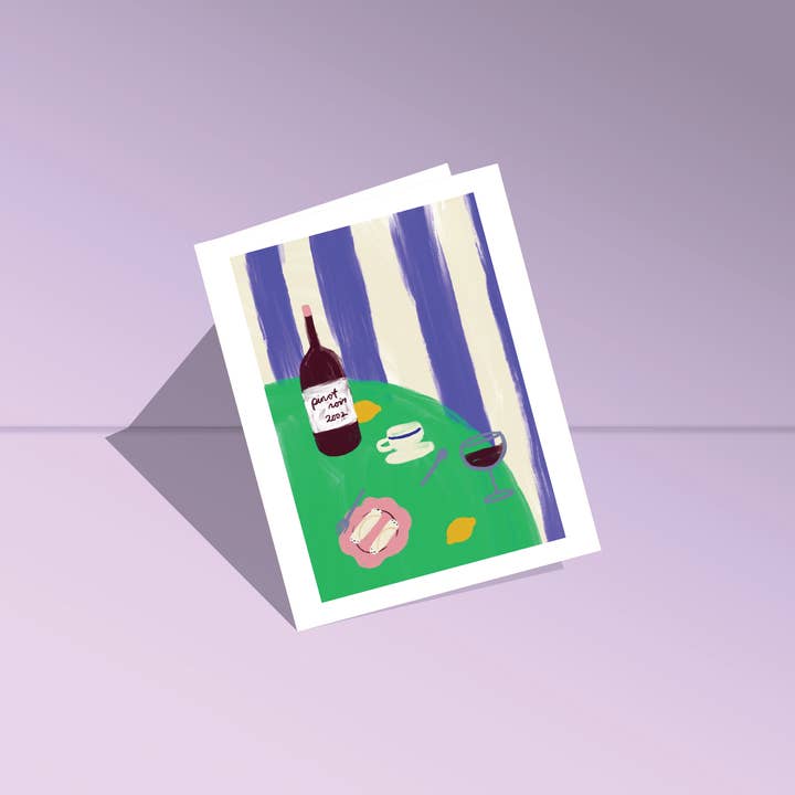 Allison Poplett - Wholesale Everyday Greeting Card - Pinot Noir Greeting Card2