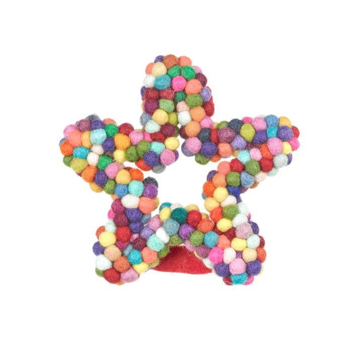 Handmade Needle Felt Christmas Tree Topper - Superstar Handmade Needle Felt Christmas Tree Topper - Superstar