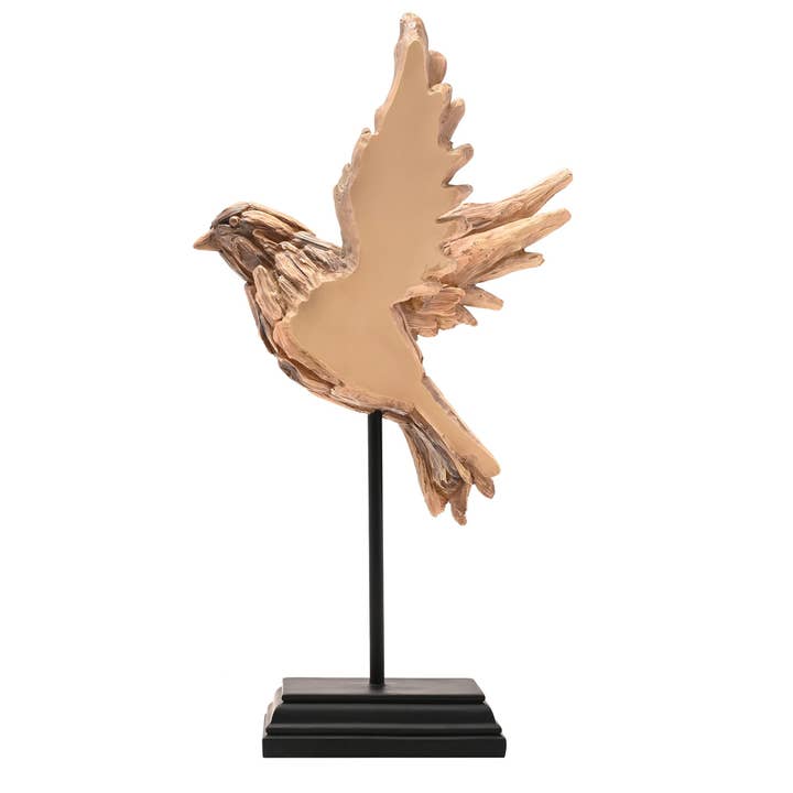 WIDDOP and Co. - Wholesale Decorative Figurine - Naturecraft Resin Driftwood Collection Bird in Flight on Stand Figurine3