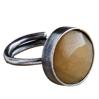 Penny Ring, Silver, Light Horn for wholesale by HomArt